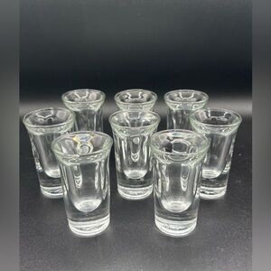 Vintage Libbey FLAIR Clear Set of 8~2-7/8" 2 oz Shot Glasses Whiskey MCM Barware